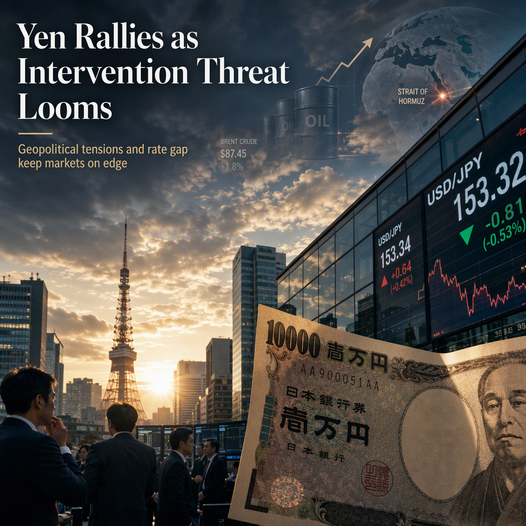 Japanese Yen Rebounds from Three-Week Low Amid Intervention Concerns and Geopolitical Risks