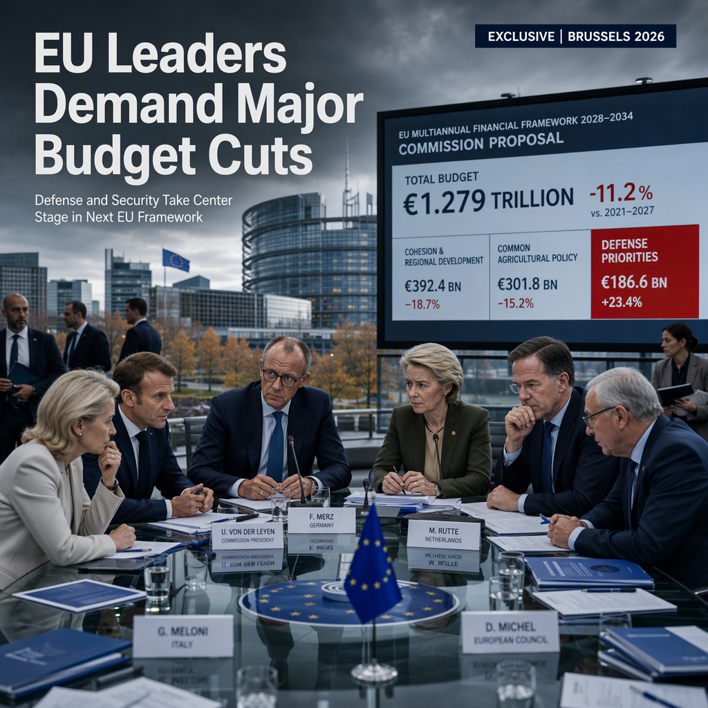 Germany and EU Allies Demand Major Budget Cuts to Prioritize Defense in Next EU Framework