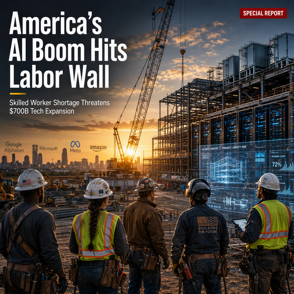 U.S. Faces Skilled Labor Shortage Amid $700 Billion AI Infrastructure Boom