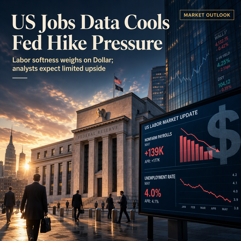 Softer US Labor Data Eases Fed Rate Hike Pressure, Analysts See Limited Upside for Dollar