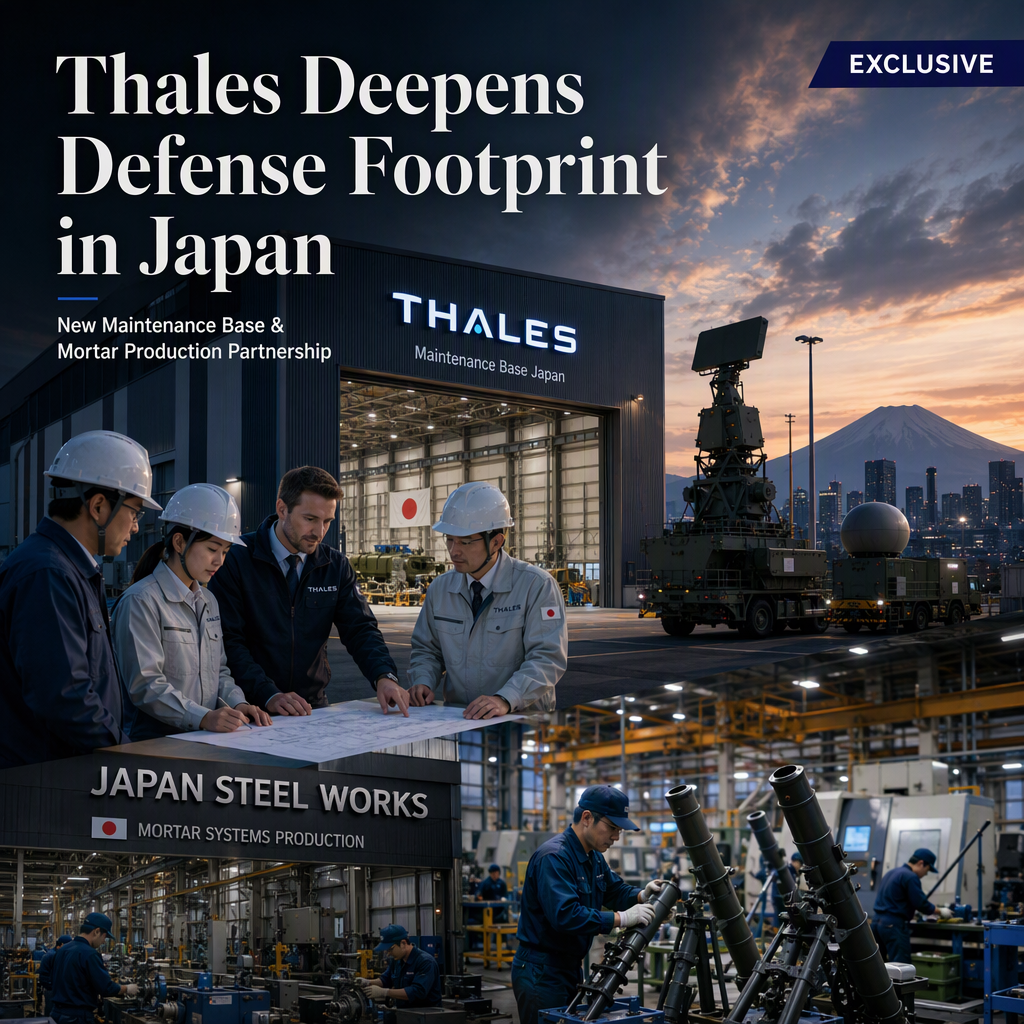 Thales to Establish Maintenance Base in Japan, Partnering with Japan Steel Works for Mortar Production