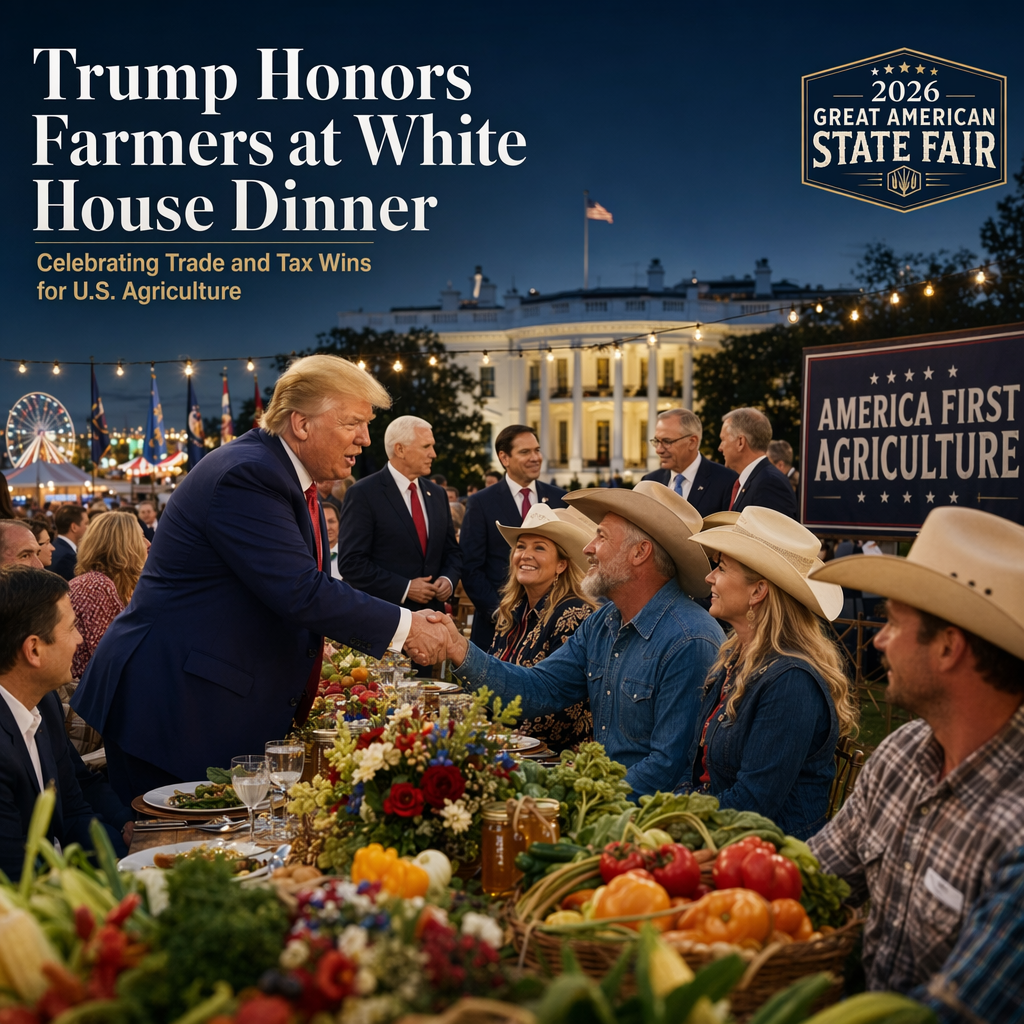 Trump Hosts White House Dinner Celebrating Trade and Tax Wins for U.S. Farmers