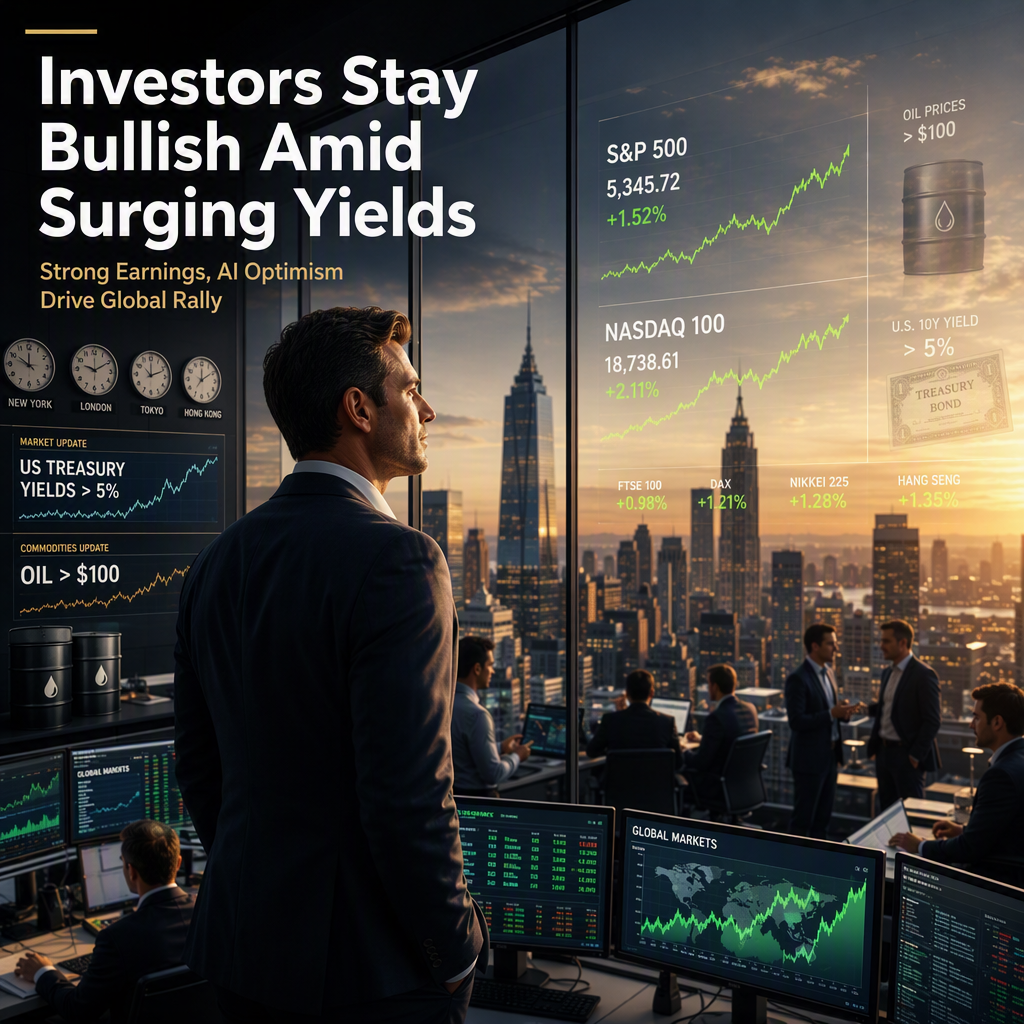 Investors Stay Bullish on Global Stocks Despite Surging Bond Yields and Oil Prices
