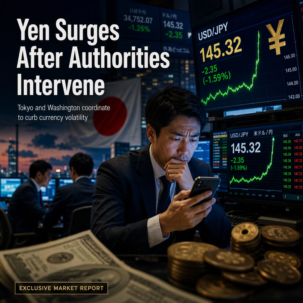 Japanese Yen Surges as Authorities Intervene Amid US Dollar Sell-Off