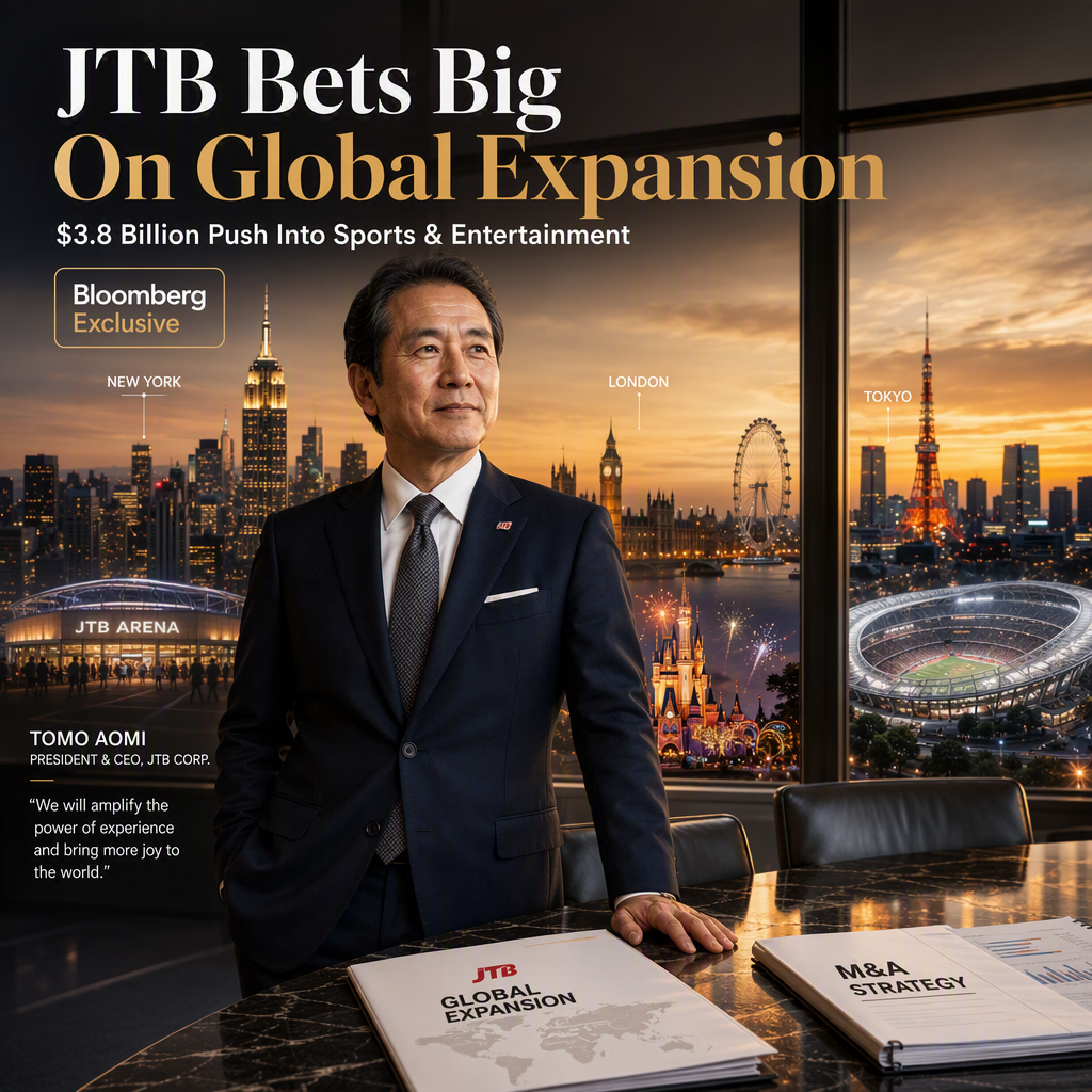 JTB Unveils $3.8 Billion Global Expansion Plan Targeting M&A and Sports Deals