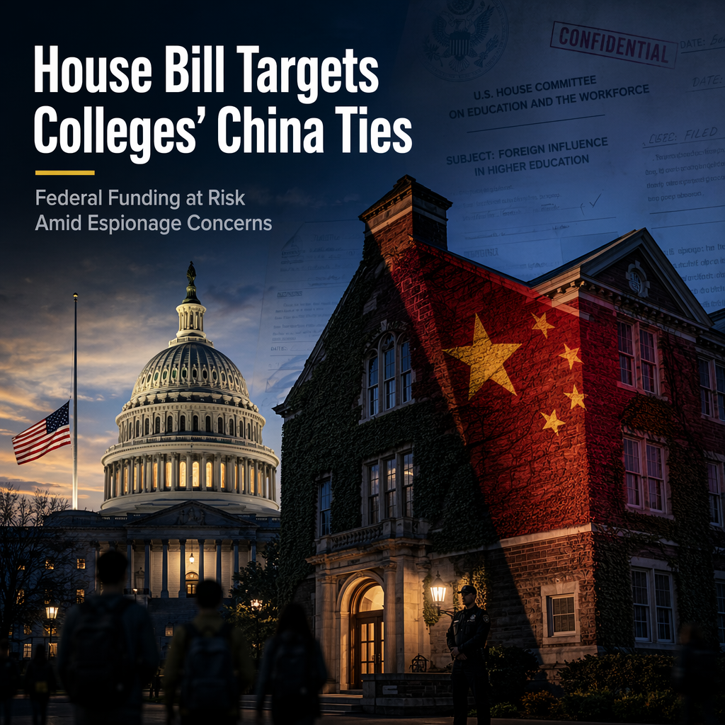 House Bill Targets Federal Funding for Colleges with Alleged Chinese Communist Party Ties