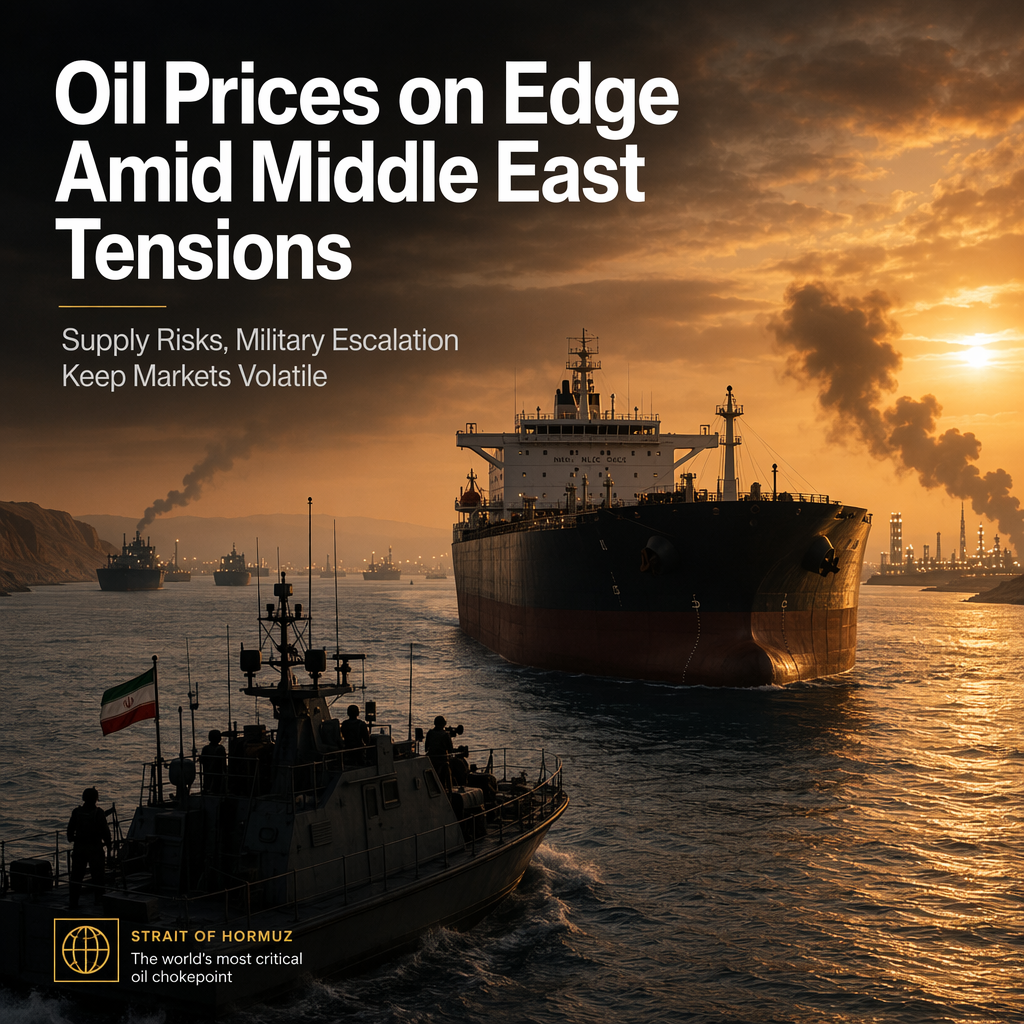 Geopolitical Tensions and Supply Disruptions Keep Oil Prices Volatile Near One-Month Highs
