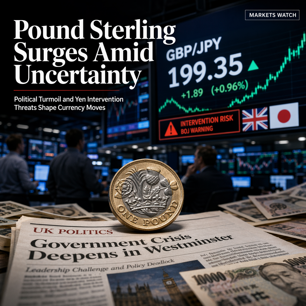 Pound Sterling Rises Against Yen Amid Political Uncertainty and Intervention Threats