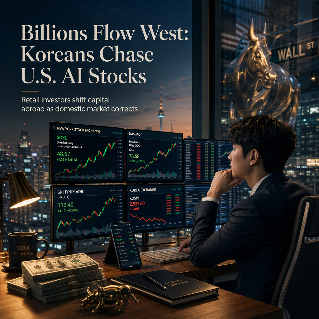 South Korean Retail Investors Shift Billions to U.S. Stocks Amid Domestic Market Correction