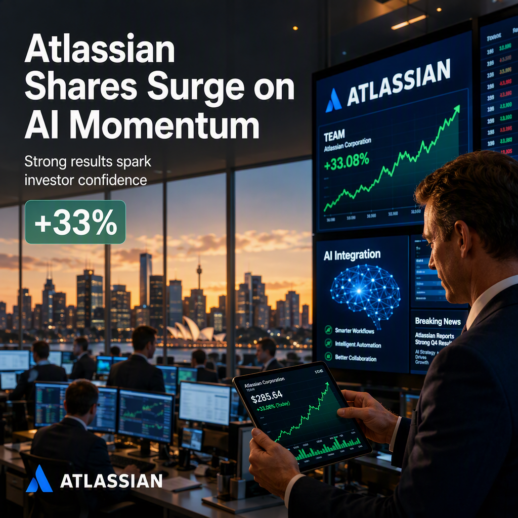 Atlassian Shares Soar 33% as Strong Sales and AI Integration Reassure Investors