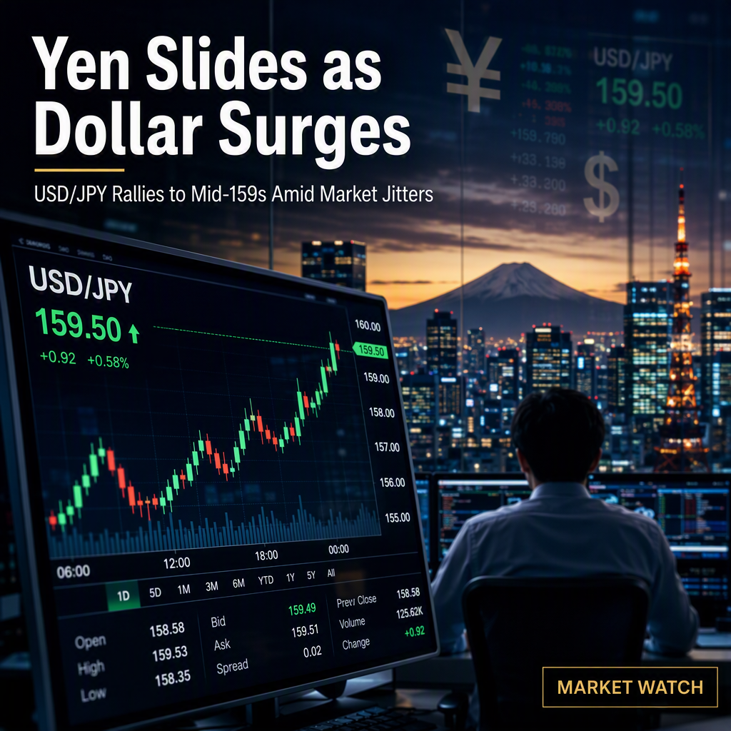 Japanese Yen Weakens as US Dollar Rebounds, USD/JPY Tests Mid-159s