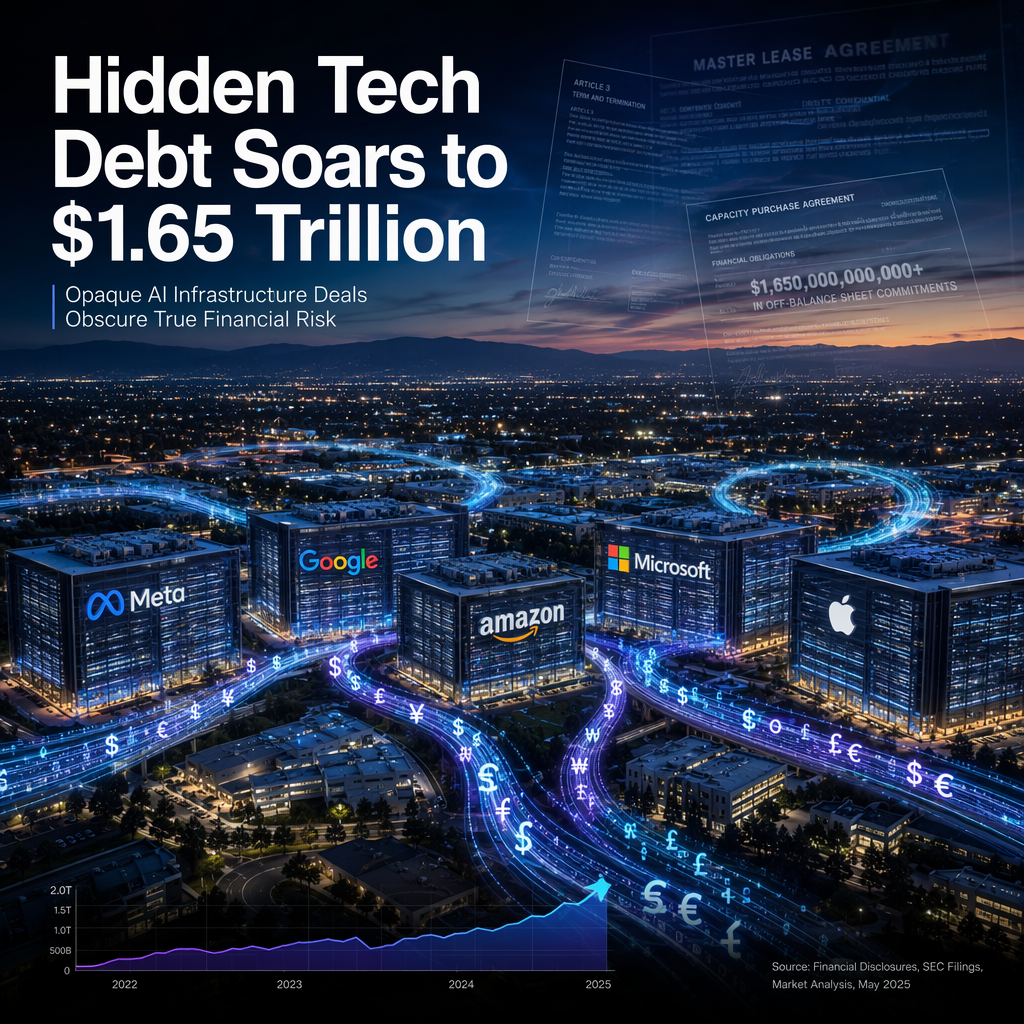 Hidden Debt at US Tech Giants Surges to $1.65 Trillion Amid AI Infrastructure Boom