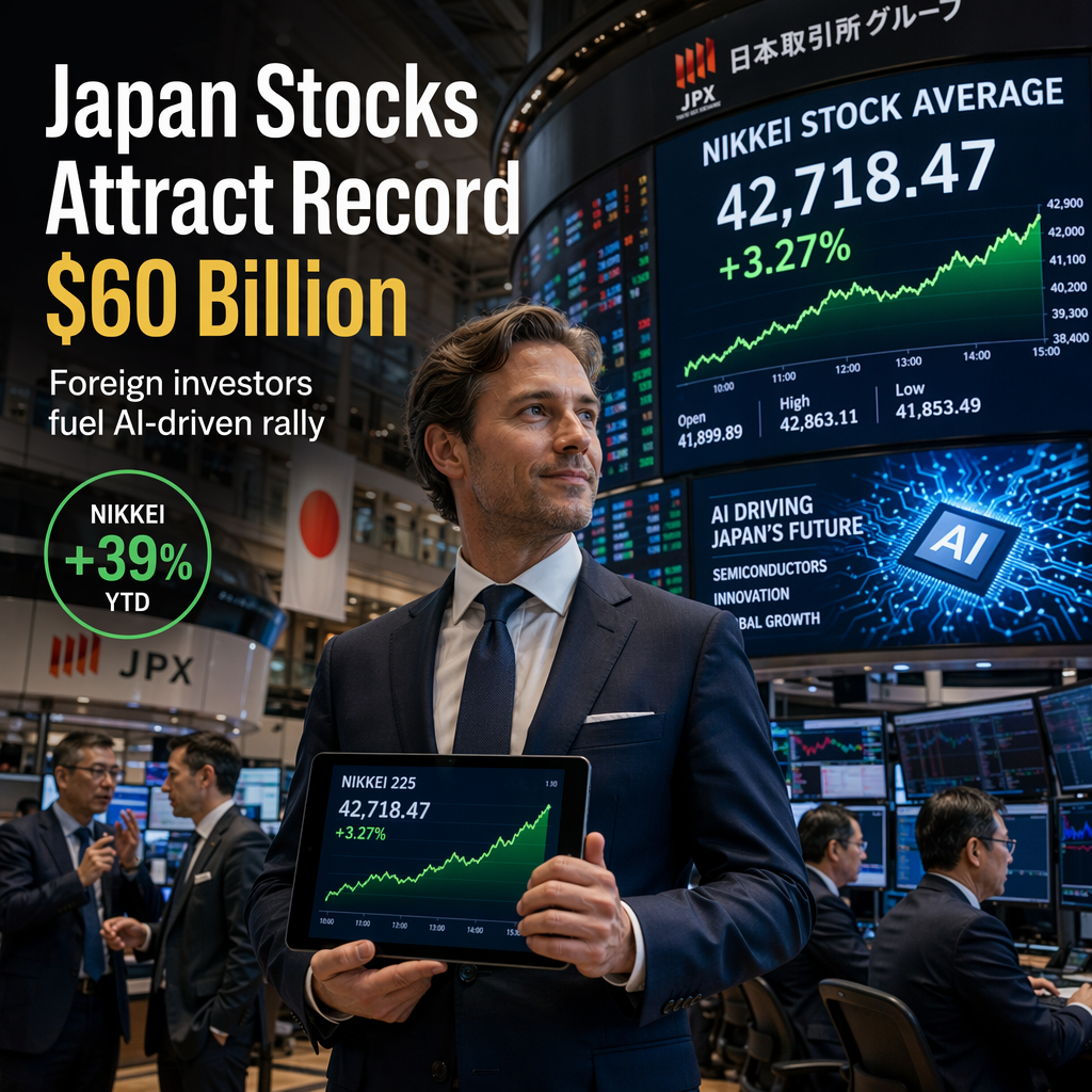 Foreign Investors Pour Record $60 Billion into Japanese Stocks Amid AI Boom
