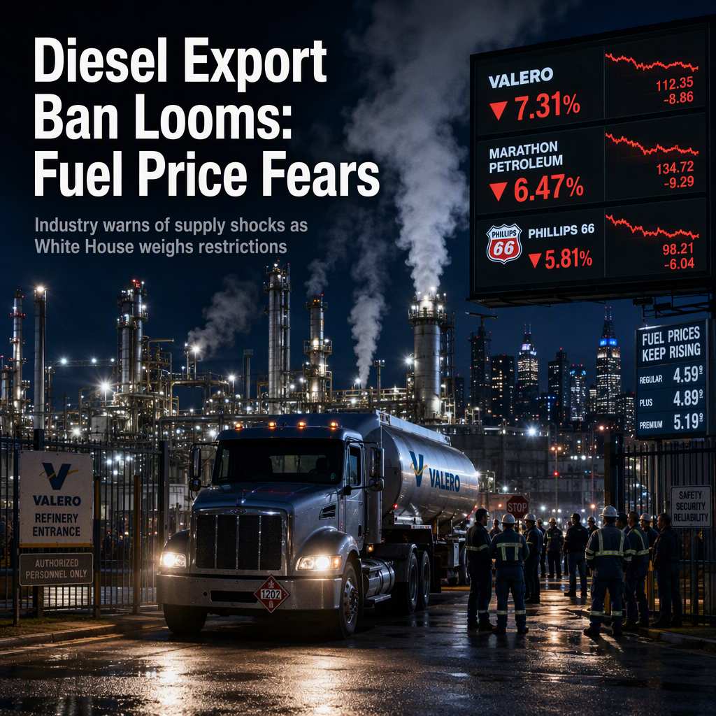 Trump Administration Considers Diesel Export Ban Amid Industry Warnings of Higher Fuel Prices