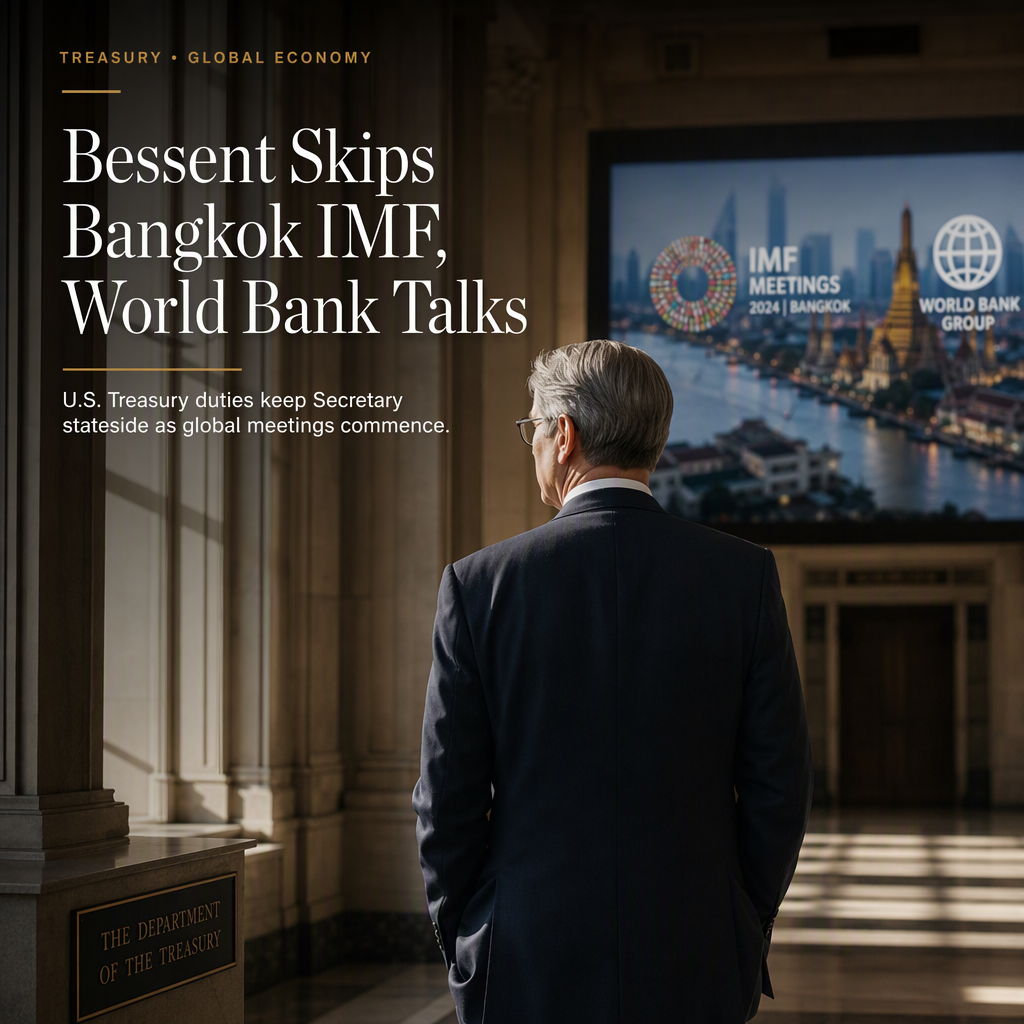 U.S. Treasury Secretary Scott Bessent to Miss IMF, World Bank Meetings in Bangkok