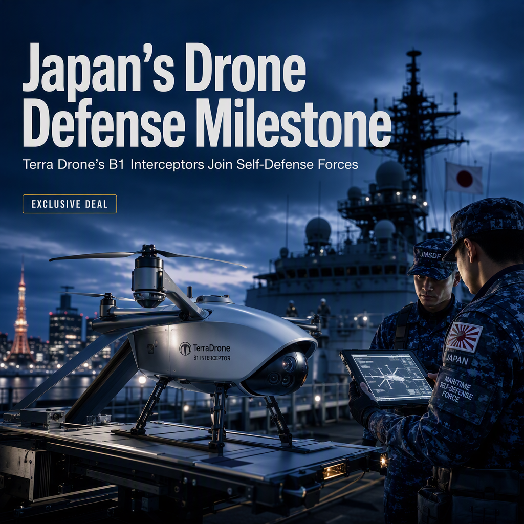 Terra Drone Secures Japanese Self-Defense Forces Contract for Interceptor Drones