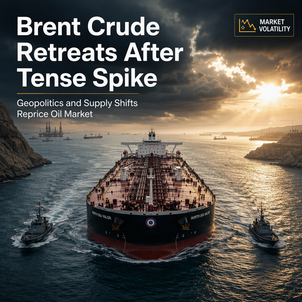 Brent Crude Retreats After Spike on Iran Tensions and Supply Concerns