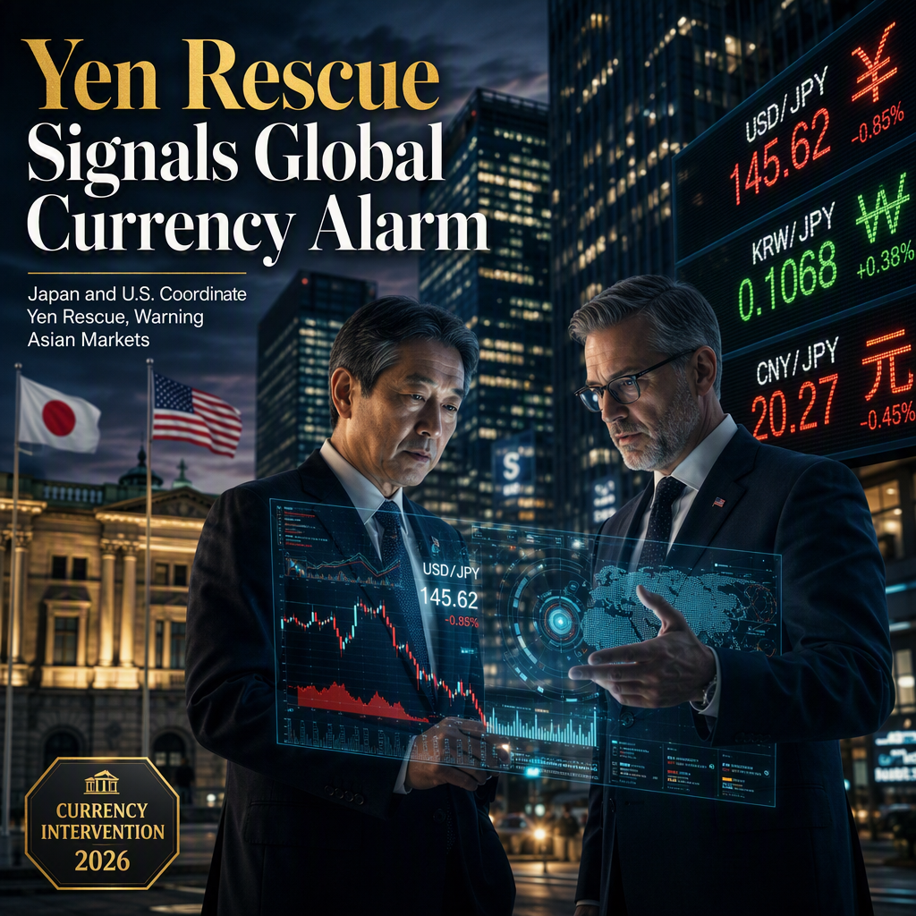 Japan and U.S. Coordinate Yen Rescue, Sending Warning to Asian Currency Markets