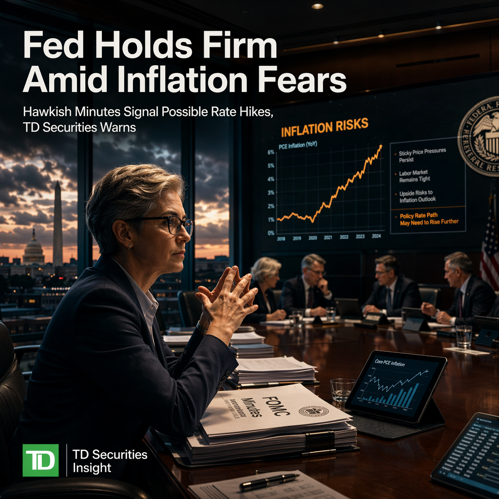 Fed Minutes Signal Hawkish Stance Amid Persistent Inflation Risks, TD Securities Says