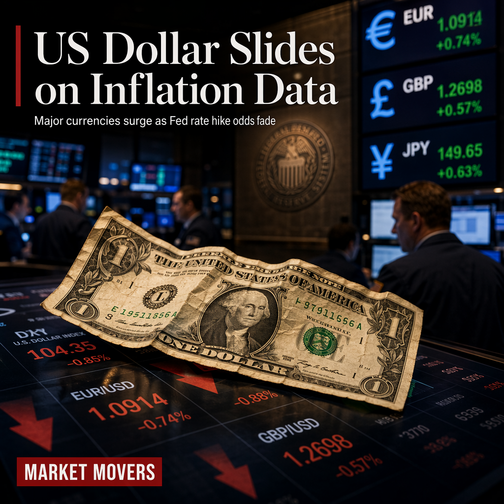 US Dollar Slides as Softer US PPI Data Fuels Major Currency Gains