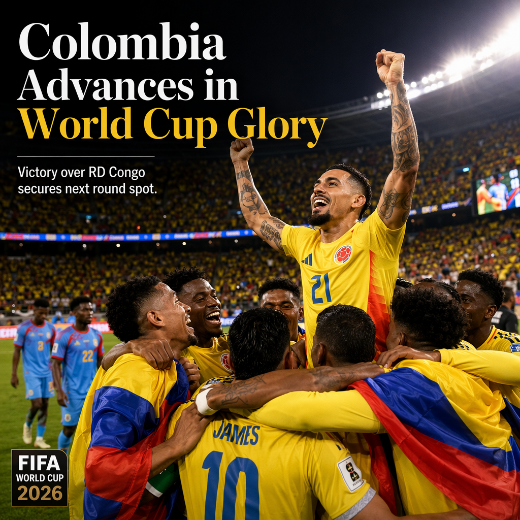 Colombia Secures Next Round Spot in FIFA World Cup with Victory Over RD Congo