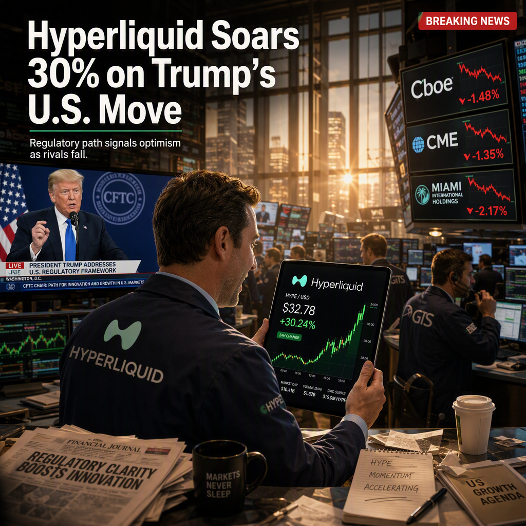 Hyperliquid Shares Surge 30% After Trump Signals Regulatory Path for U.S. Entry