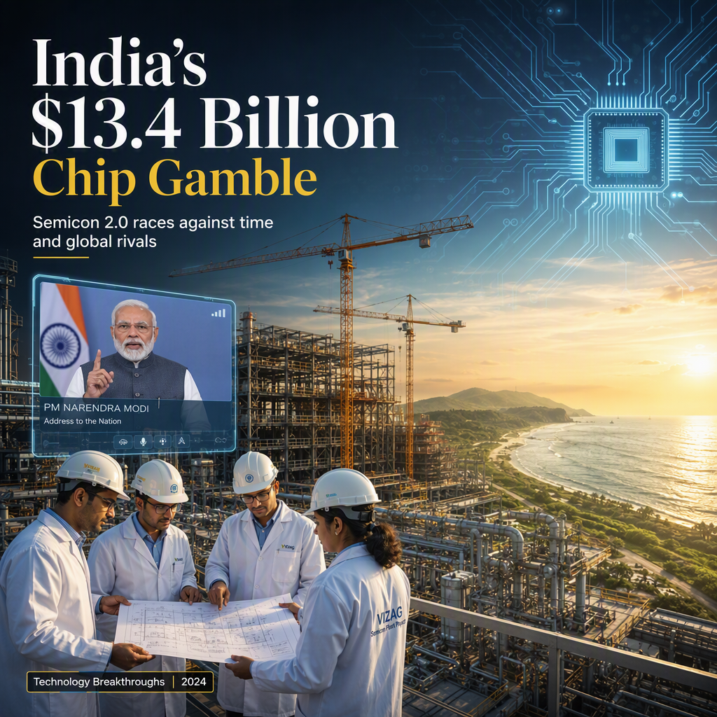 India Accelerates $13.4 Billion Semiconductor Push Amid Warnings of Latecomer Risks