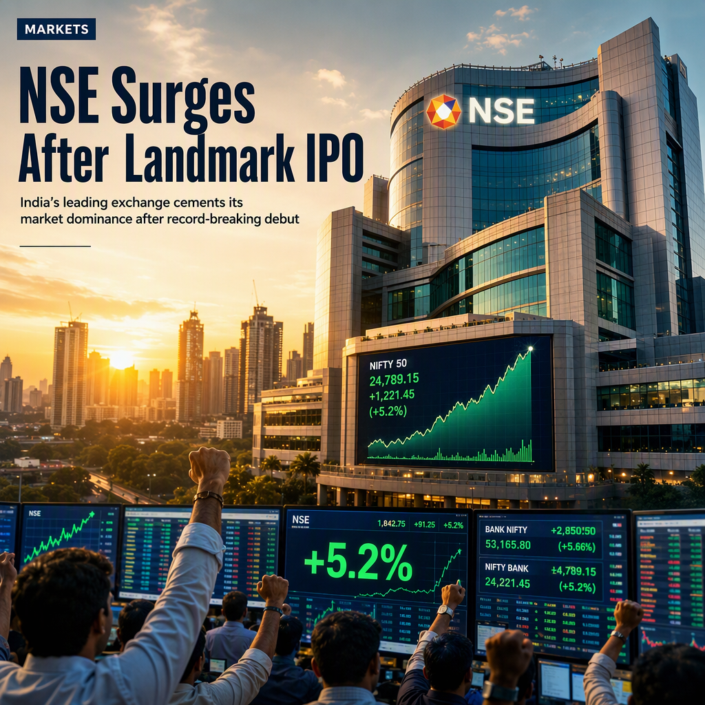 National Stock Exchange of India Surges After Completing Second-Largest IPO