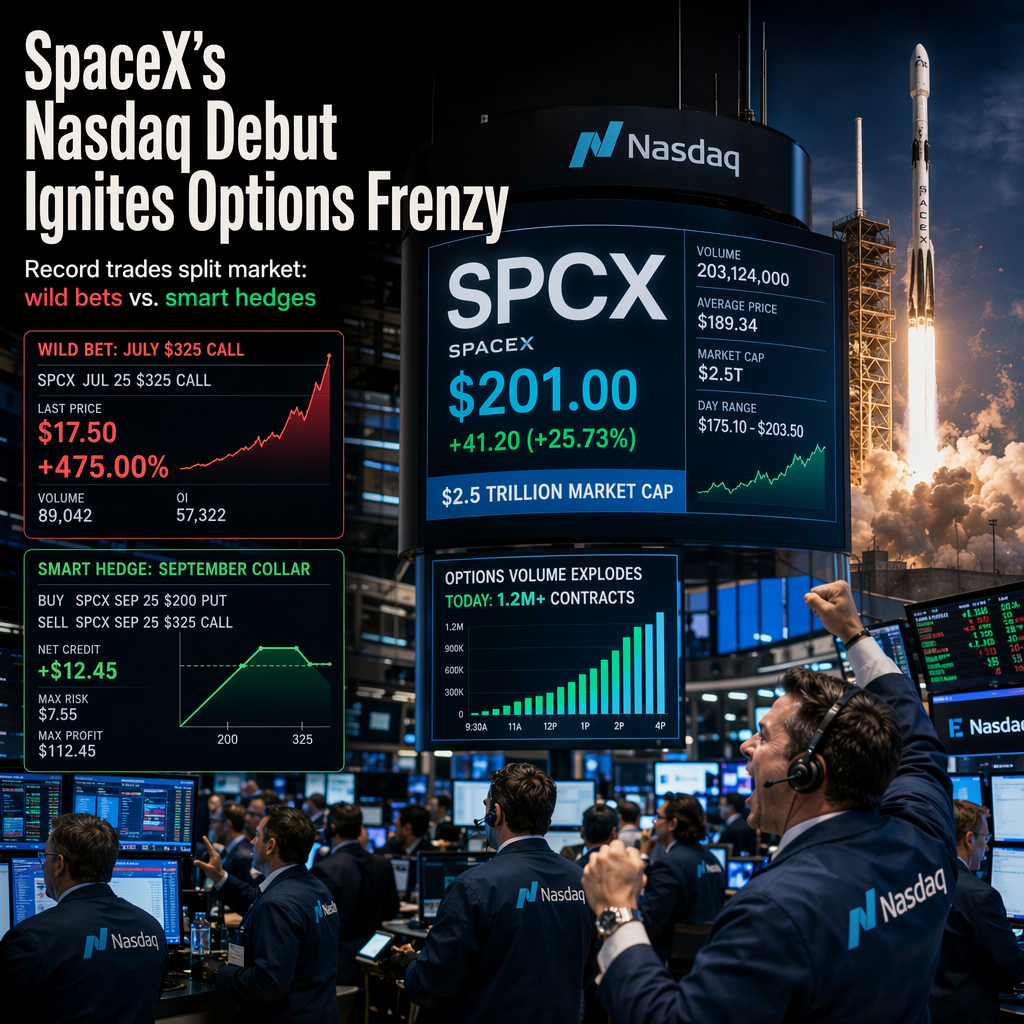 SpaceX's Historic Nasdaq Debut Spurs Record Options Trading and Unique Hedging Strategies