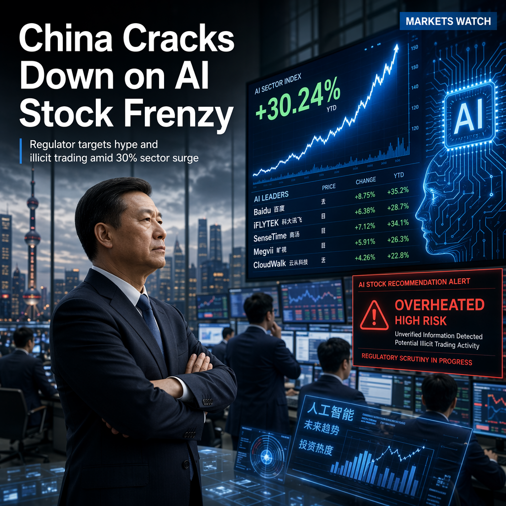 China's Securities Regulator Targets AI Stock Hype Amid 30% Rally in Sector Index