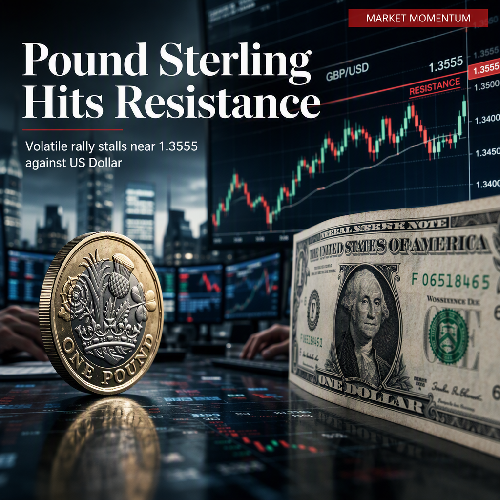 British Pound Faces Resistance Near 1.3555 Amid Volatile Rally Against US Dollar