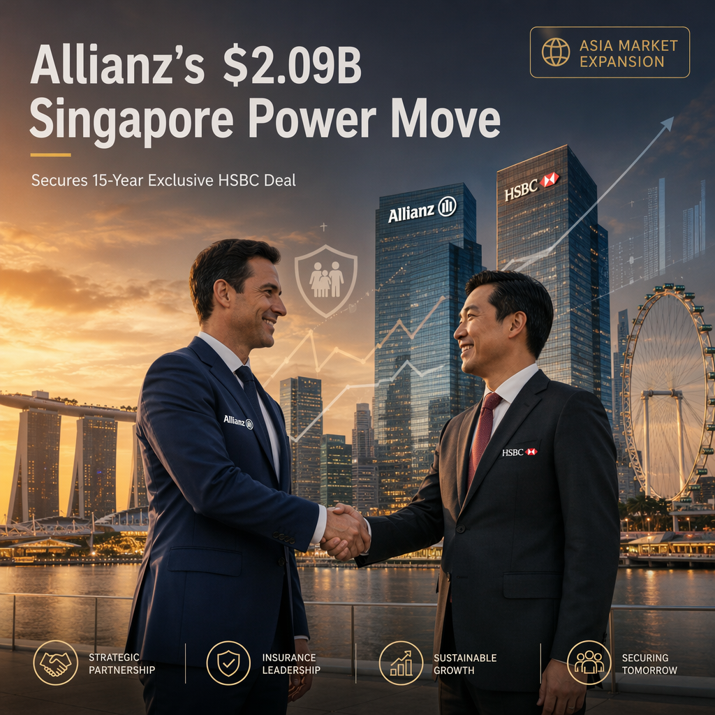 Allianz Acquires HSBC’s Singapore Life Insurance Unit for $2.09 Billion, Secures 15-Year Distribution Deal