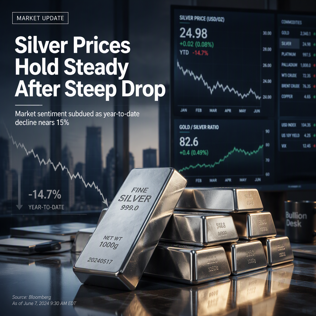 Silver Prices Remain Flat, Down Nearly 15% Year-to-Date