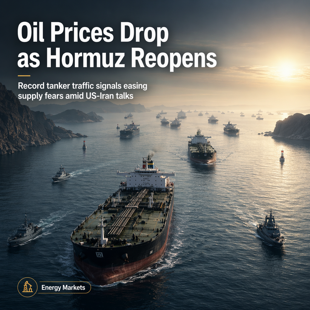 WTI Oil Prices Slide as Strait of Hormuz Traffic Surges Amid US-Iran Negotiations