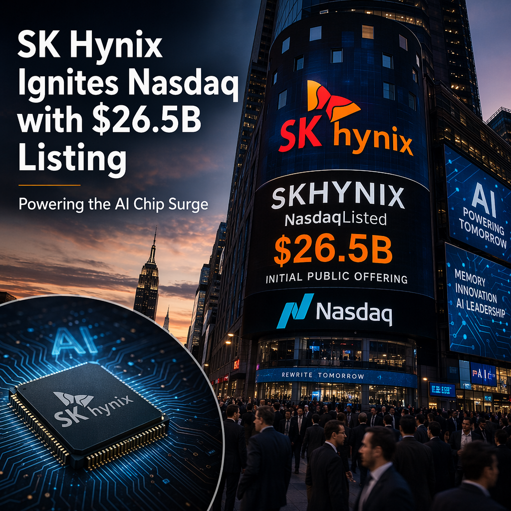 SK Hynix to Raise $26.5 Billion in Landmark Nasdaq Listing Amid AI Boom