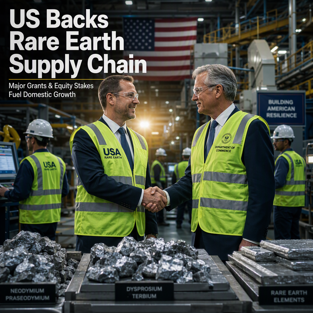 US Government Deepens Rare Earth Supply Chain Investments with Major Grants and Equity Stakes