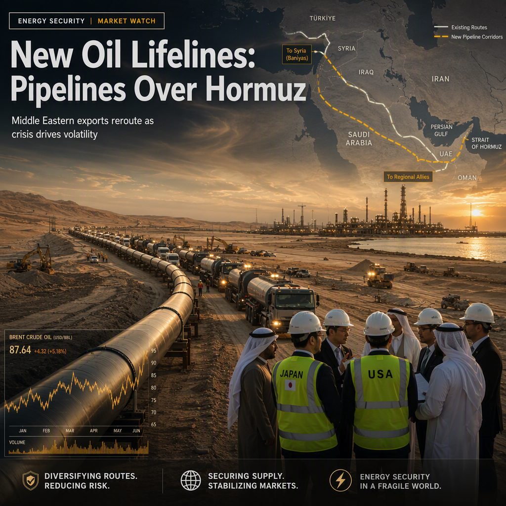 Middle Eastern Oil Producers Seek Pipeline Alternatives Amid Prolonged Hormuz Closure