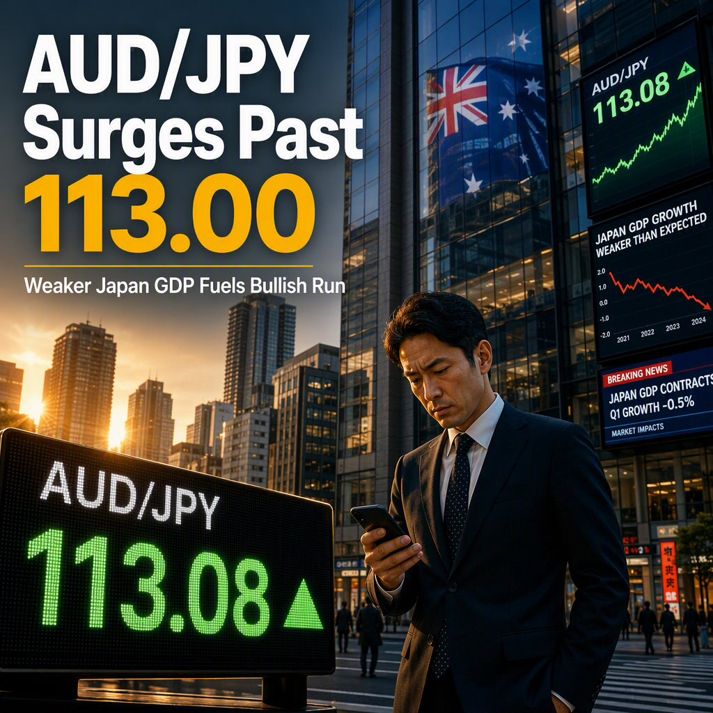 AUD/JPY Rises Above 113.00 as Weaker Japanese GDP Data Fuels Bullish Momentum