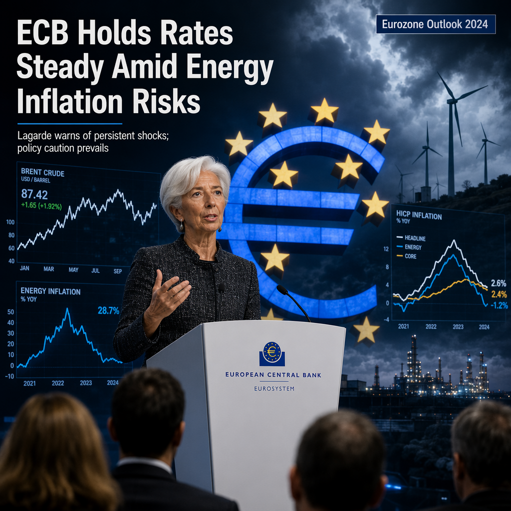 ECB Holds Rates Steady as Lagarde Warns of Persistent Inflation Risks from Energy Shock