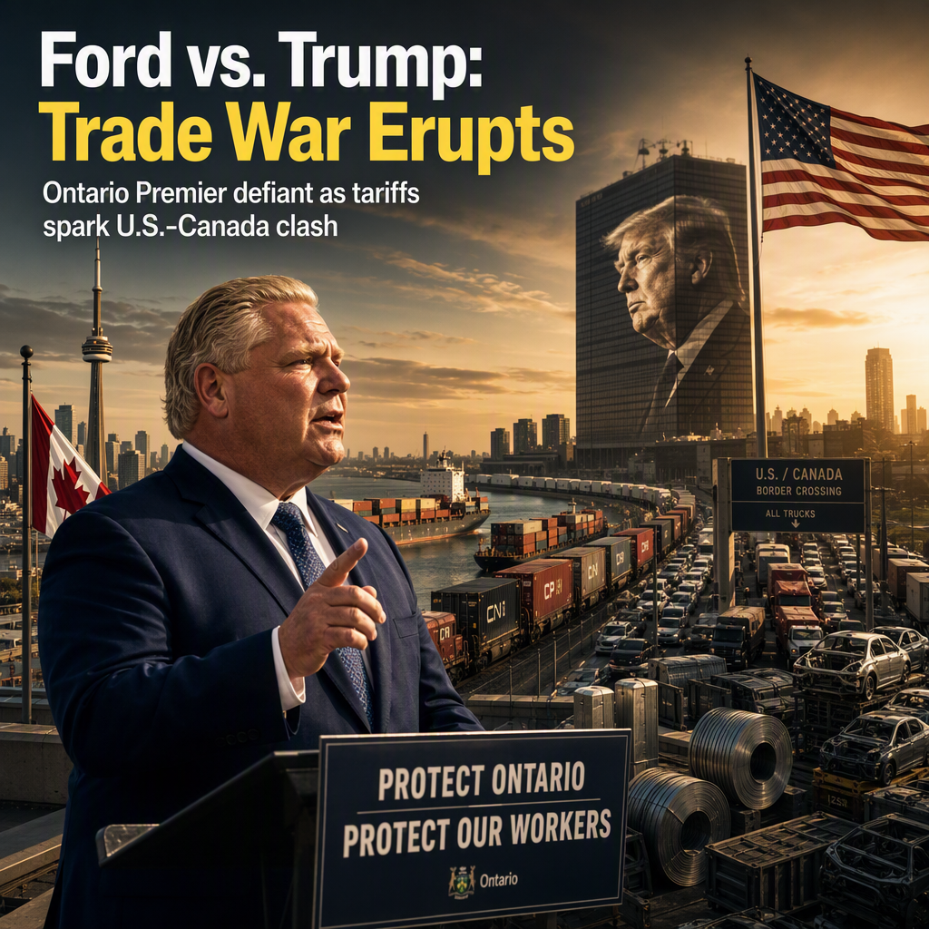 Ontario Premier Doug Ford Clashes with Trump as U.S.-Canada Trade War Intensifies