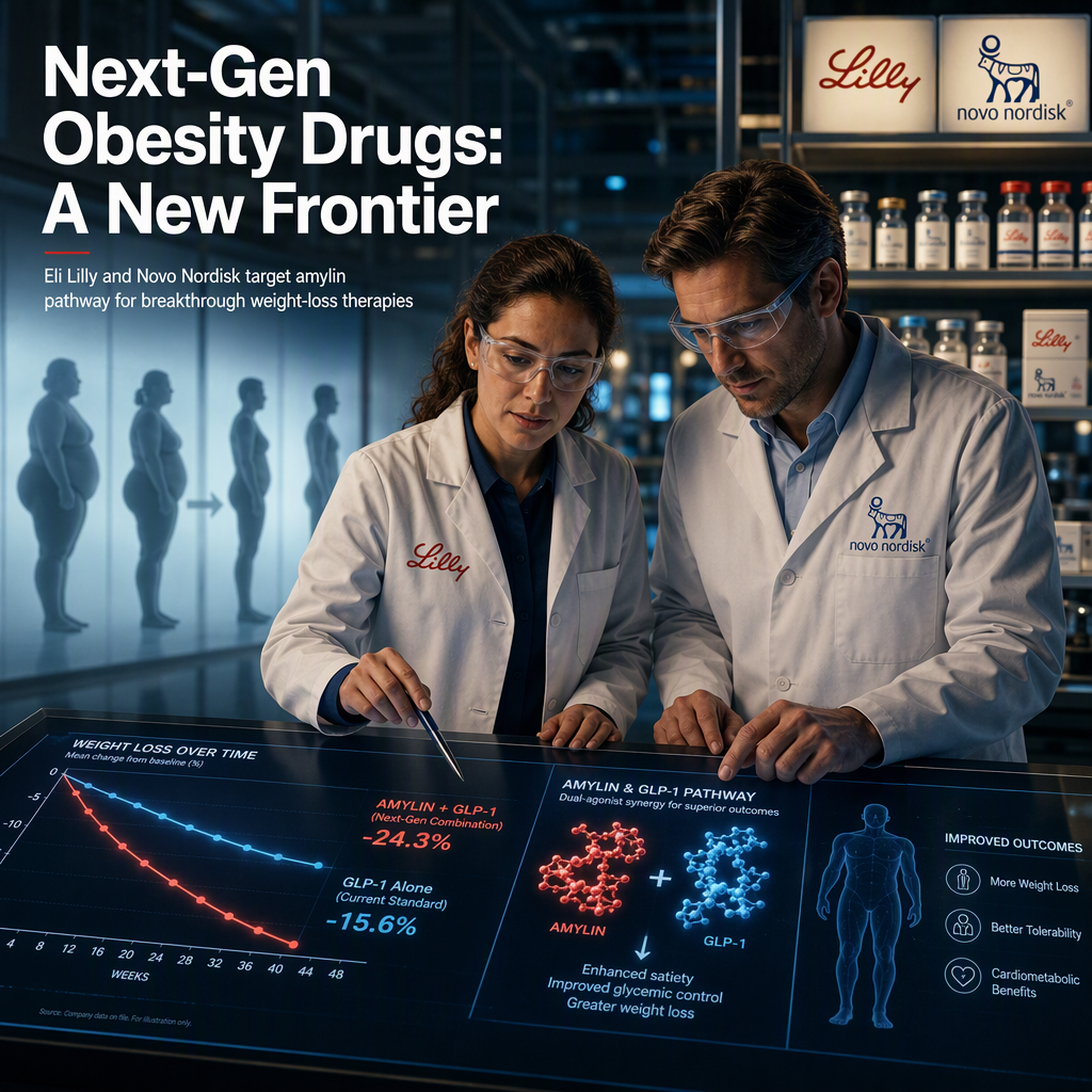 Eli Lilly and Novo Nordisk Advance Amylin Drugs to Boost Obesity Treatment Efficacy