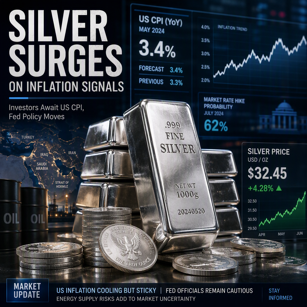 Silver Price Climbs to $65.40 as Investors Eye US Inflation Data and Fed Policy Signals