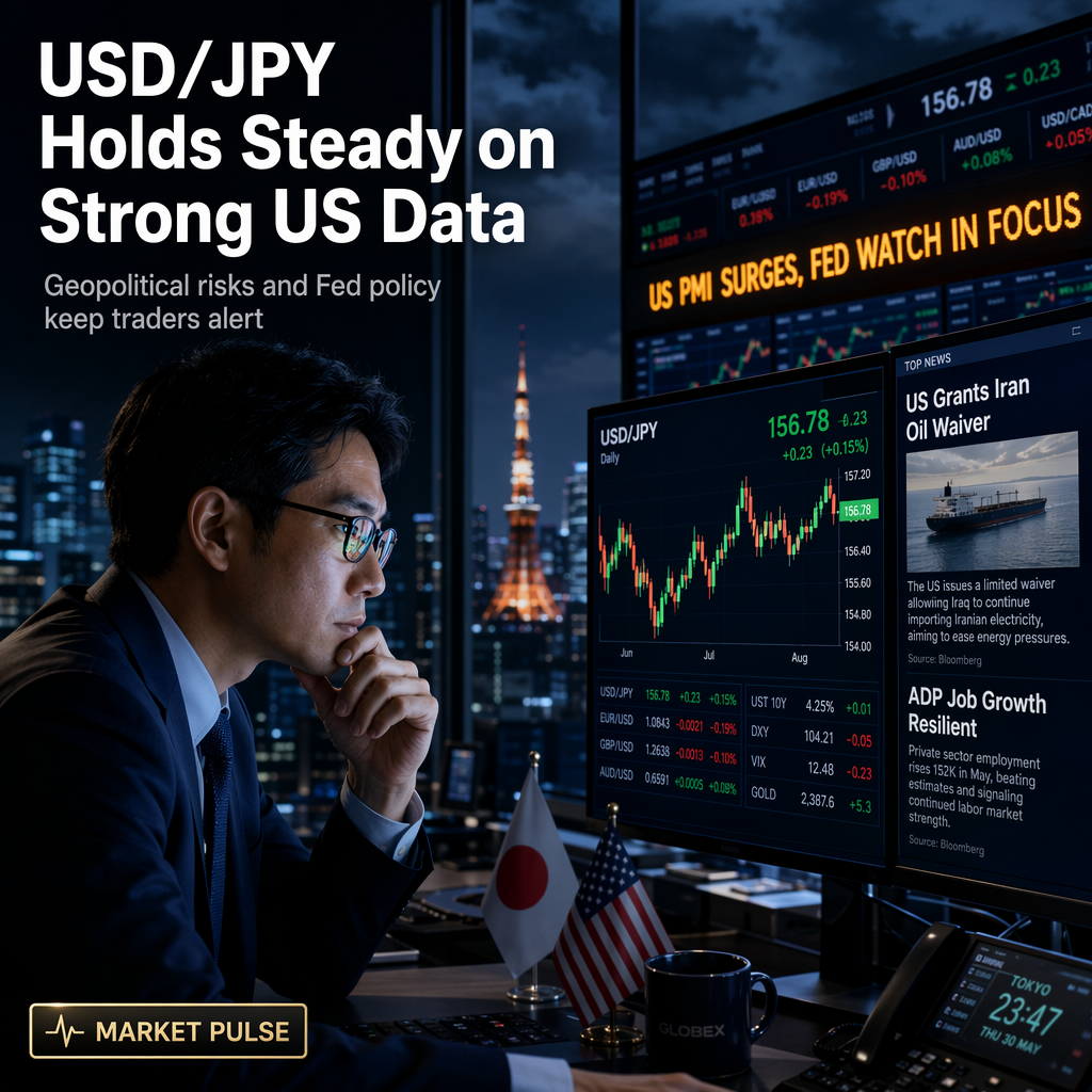 USD/JPY Holds Steady as Investors Weigh Strong US PMI and ADP Data Amid Geopolitical Developments