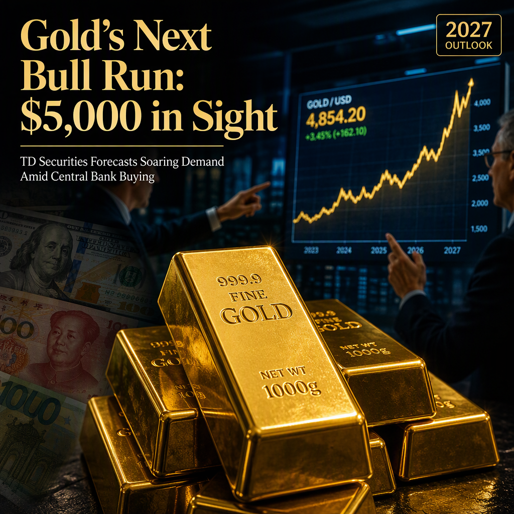 TD Securities Forecasts Gold Surge Toward $5,000 by 2027 Amid Robust Investor and Central Bank Demand