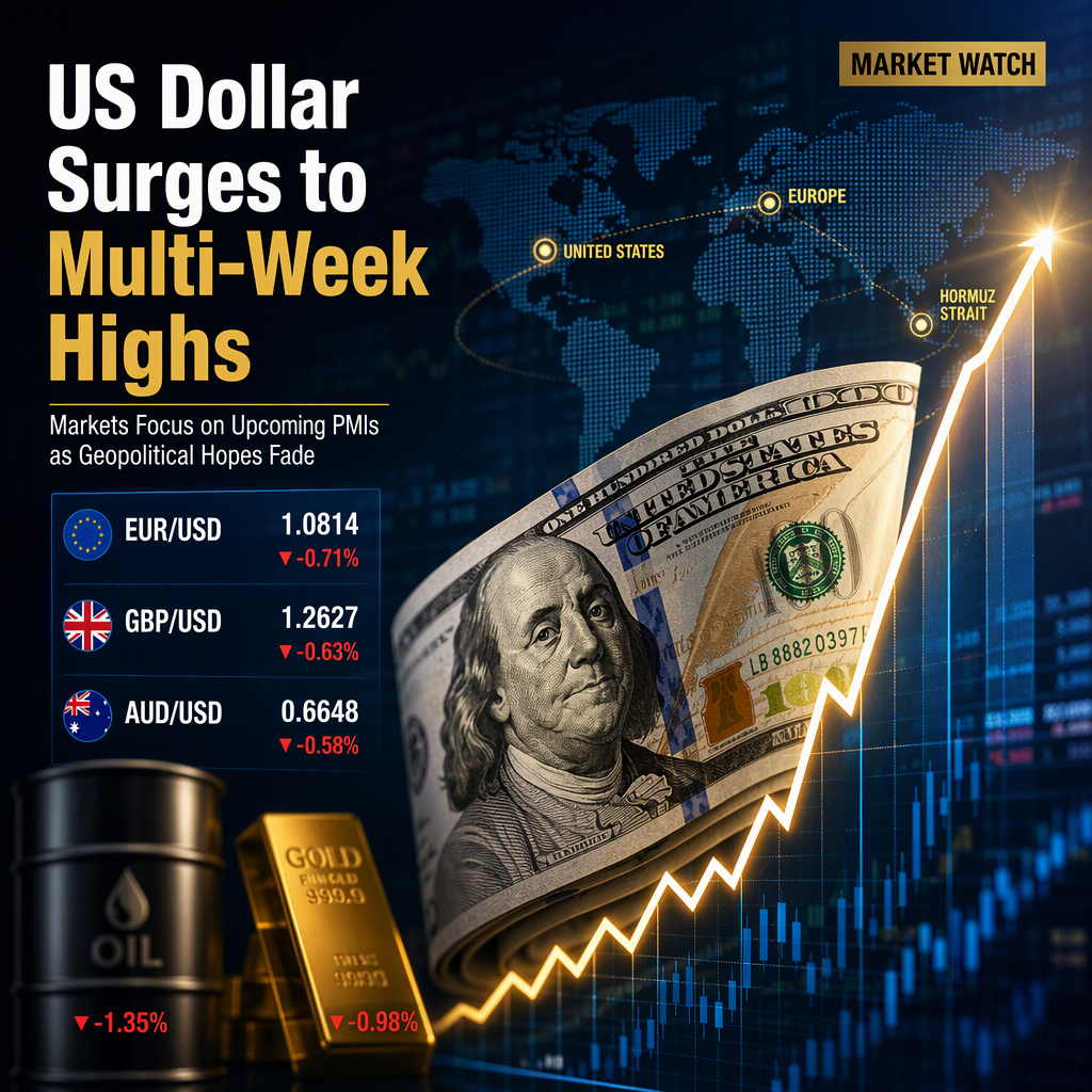 US Dollar Hits Multi-Week Highs as Markets Eye Advanced PMIs and Ignore Geopolitical Hopes