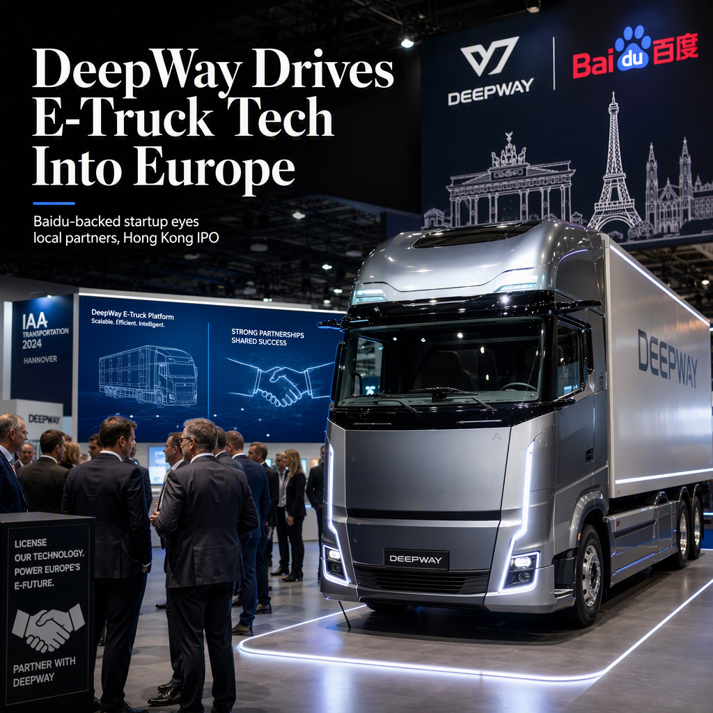 Baidu-Backed DeepWay Targets European Expansion Through E-Truck Tech Licensing