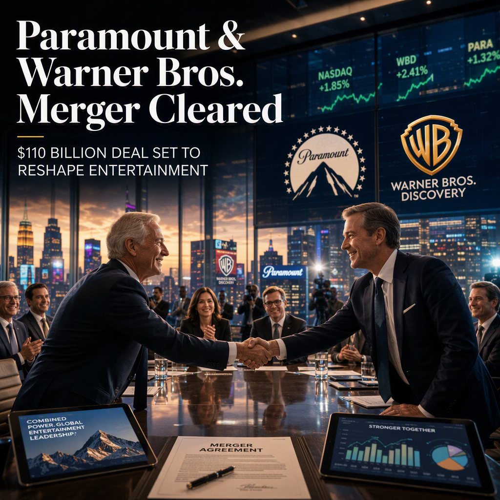 Paramount and Warner Bros. Discovery Clear Legal Hurdle for $110 Billion Merger