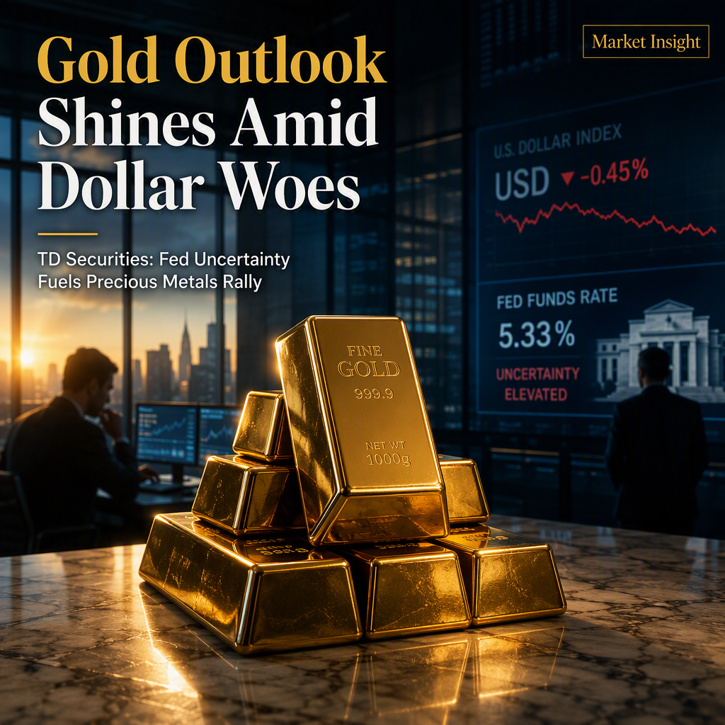 Gold's Long-Term Outlook Brightens Amid Dollar Weakness and Fed Uncertainty, Says TD Securities