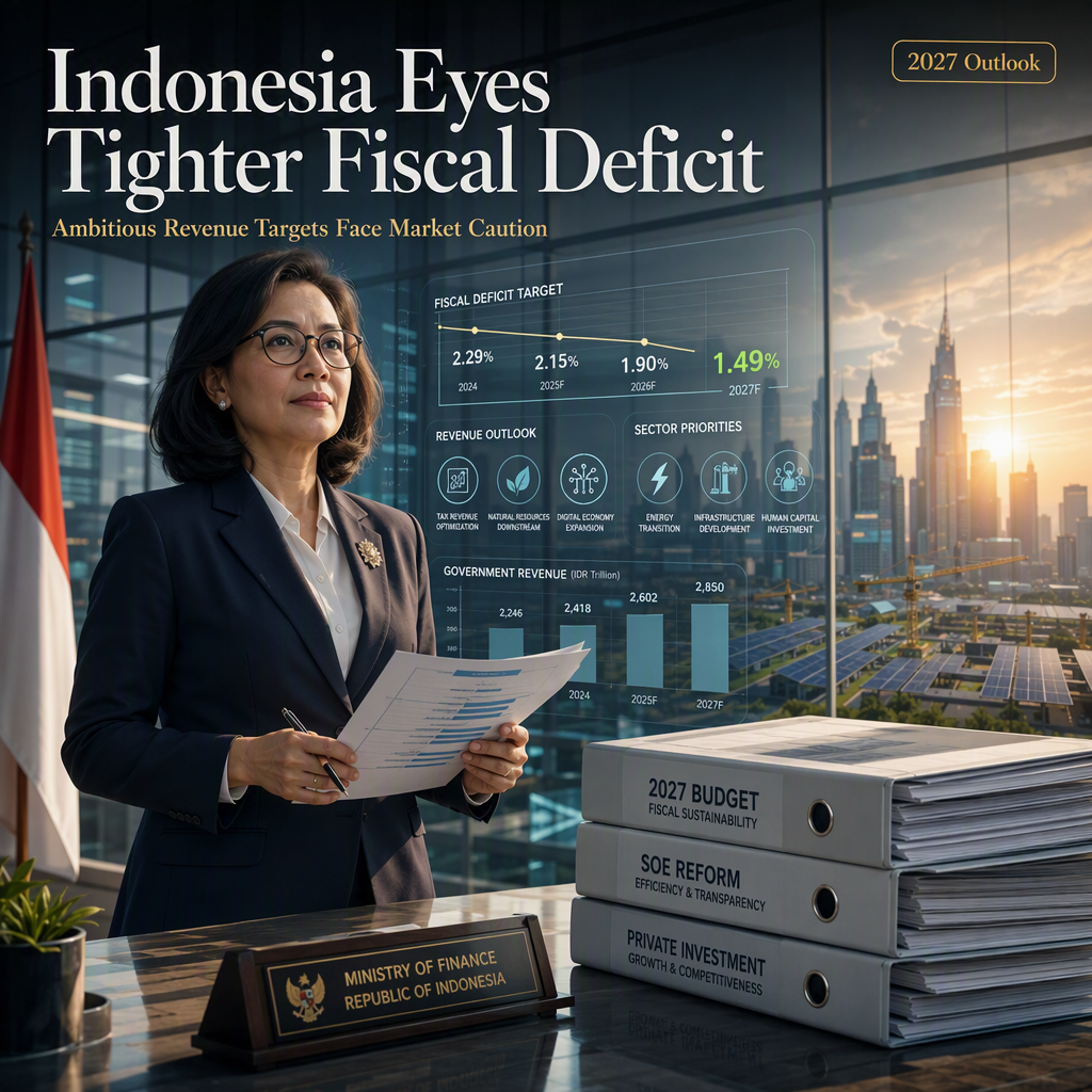 Indonesia Targets Lower Fiscal Deficit in 2027 Amid Ambitious Revenue Goals, Says Standard Chartered