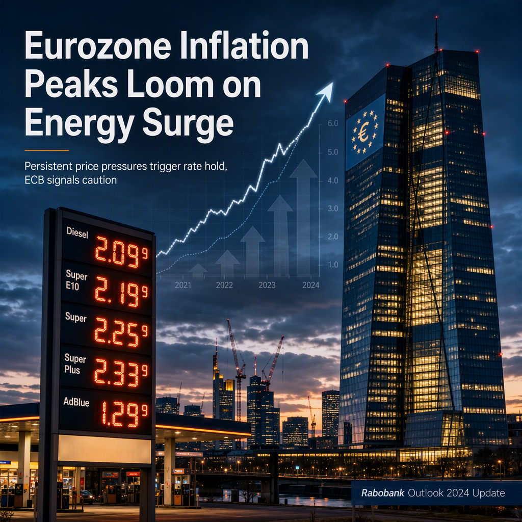Eurozone Inflation Outlook Revised Upward Amid Energy Price Surge, Rabobank Says